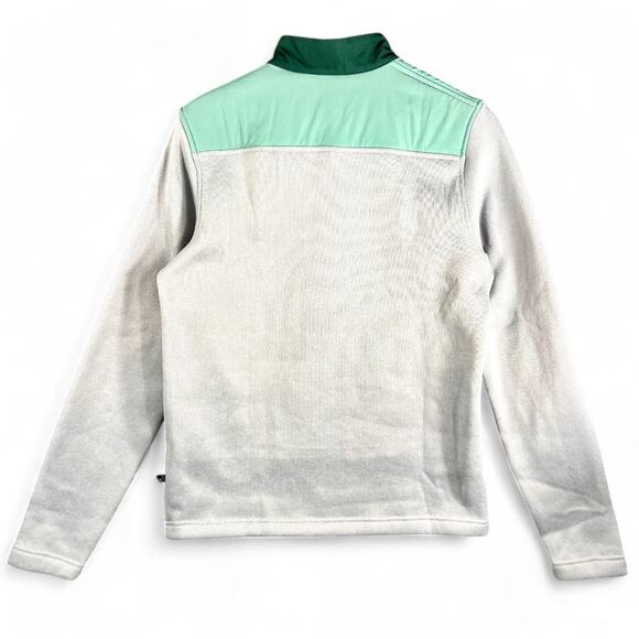 Swannies NWT Retro FOXX Fleece Pullover Men's Small Golf Sweater Snaps Gray Teal - Picture 7 of 8